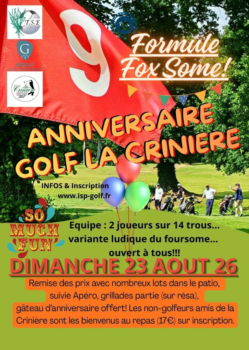 Anniversaire du golf DIMANCHE 23/08