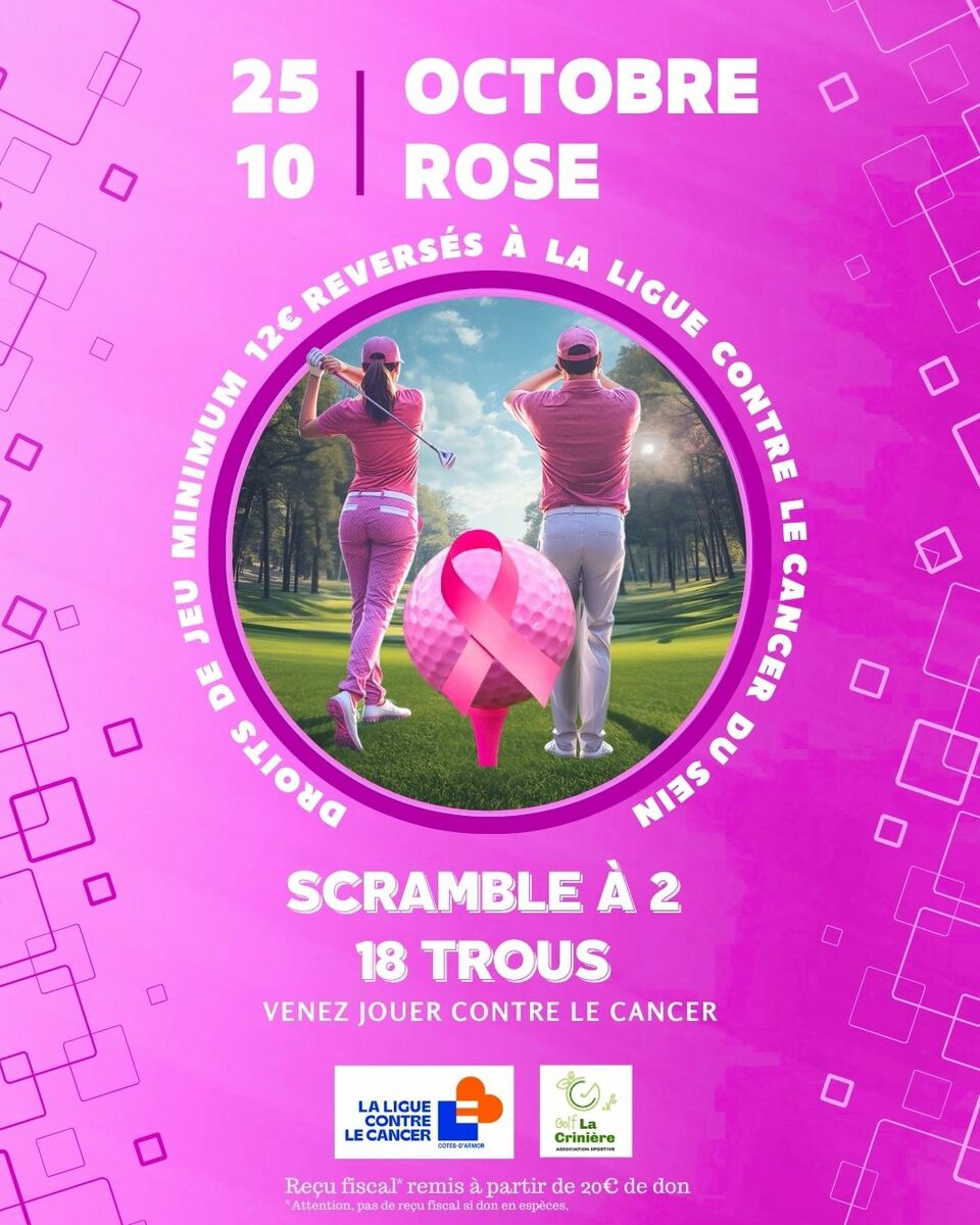 Tous ensemble pour OCTOBRE ROSE, le dimanche 25 octobre.
