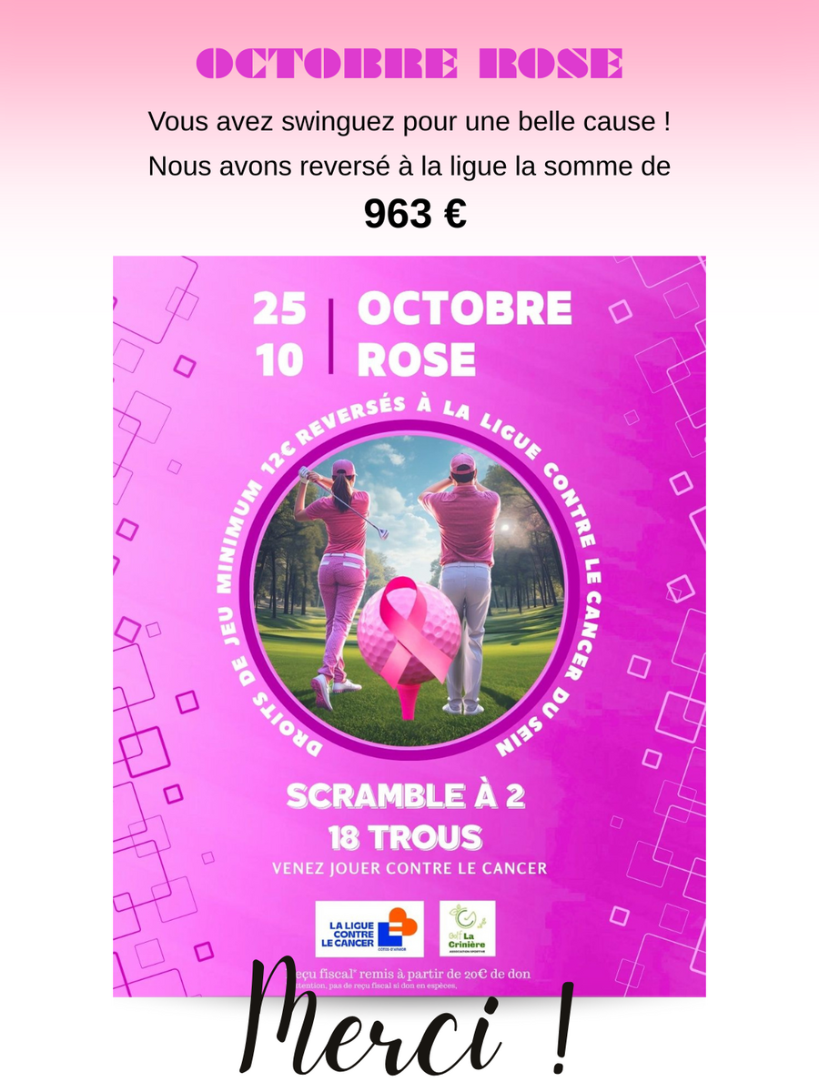 MERCI POUR OCTOBRE ROSE !
