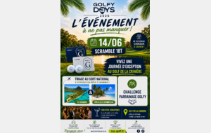 Report de la Golfy Day du Dimanche 14 Juin ! Remplacée par un scramble 12 trous