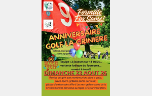 Anniversaire du golf DIMANCHE 23/08
