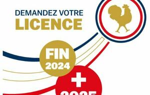 Licence fin 2024 + année 2025 : Enfant moins de 13 ans