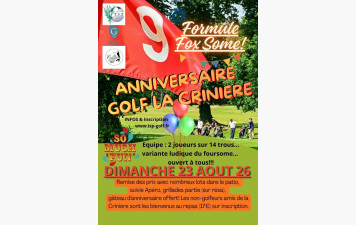 Anniversaire du golf DIMANCHE 23/08