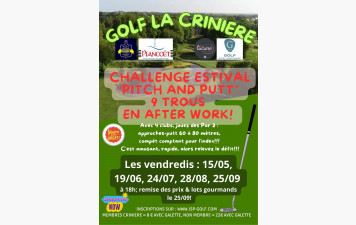 Pitch&amp;Putt vendredi 28/08 à 18h (ouvert à tous)