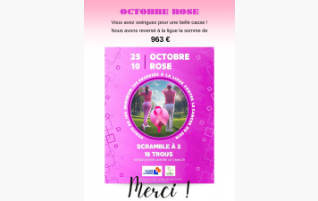 MERCI POUR OCTOBRE ROSE !