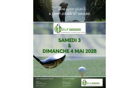Compétition Golf Émeraude – 3 &amp; 4 mai au Golf de la Crinière