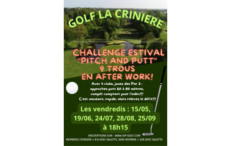 Challenge estival Pitch and Putt, ouvert à tous!!